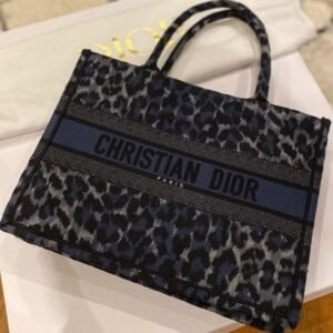 Replica Dior M1296 Dior Small Book Tote Grey Multicolor Mizza Embroidery