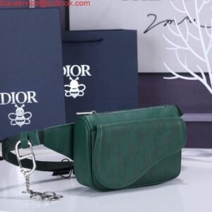 Replica Dior 1ADPO223 Saddle Belt Bag Leather Green
