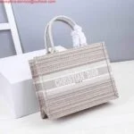 Replica Dior M1286 Dior Book Tote small Pink D-Stripes Embroidery