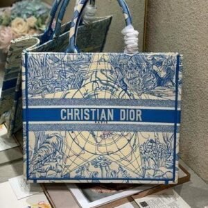 Replica Dior M1286 Book Tote Christian Dior Shoulder Shopping Bag Blue