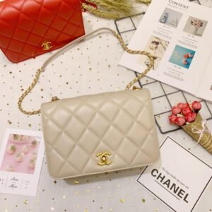 Replica Chanel Calf Leather Replicas Single Flap Luxury Bag As8869