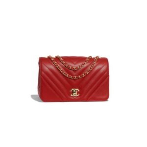 Replica Chanel Calfskin Mini Flap  Bag A91586