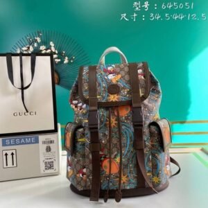 Replica Gucci 645051 Disney x Gucci Donald Duck Medium Backpack Brown