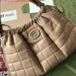 Replica Gucci 746210 Gucci Deco medium tote bag in Apricot leather