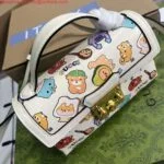 Replica Gucci 652683 Padlock Mini Bag White leather animal print