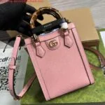 Replica Gucci 739079 Diana Mini Tote Bag Pink leather