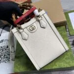 Replica Gucci 739079 Diana Mini Tote Bag White Leather