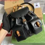 Replica Gucci 702101 Bamboo backpack Black