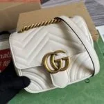 Replica Gucci 739682 GG Marmont Matelassé mini tote bag White
