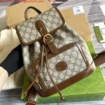 Replica Gucci 674147 Backpack with Interlocking G Beige and ebony