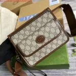Replica Gucci 674164 Messenger Bag With Interlocking G Brown