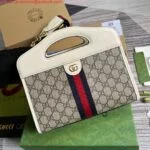 Replica Gucci 693724 Ophidia Small Tote With Web White