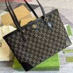 Replica Gucci 631685 Ophidia Medium Tote With Web Black