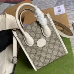 Replica Gucci 671623 Mini Tote Bag With Lnterlocking G White