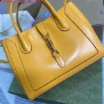 Replica Gucci 649016 Gucci Jackie 1961 Medium Tote Bag Yellow