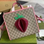 Replica Gucci 612992 GG Medium Ophidia Tote Shoulder Bag Pink