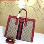 Replica Gucci 524537 Ophidia GG Medium Tote Red Bag