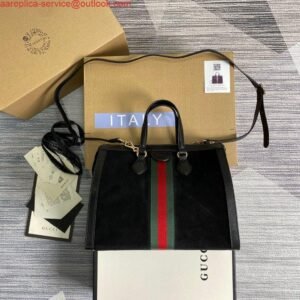 Replica Gucci 524537 Gucci Ophidia GG Medium Tote Shoulder Bag Black