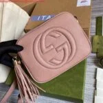 Replica Gucci 308364 Soho small leather crossbody-bags disco bag Pink