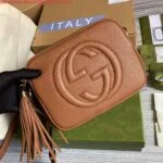 Replica Gucci 308364 Soho small leather crossbody-bags disco bag Brown